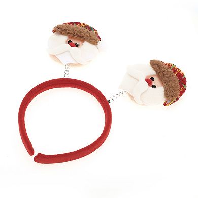 Santa Claus Headband for Christmas 4.72" Diameter Red 1 Pcs
