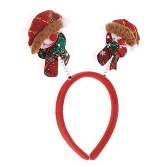 Cute Santa Claus Headband for Christmas 4.72" Diameter Red White 1 pc