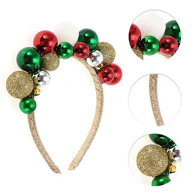 Cute Ball Shape Headband for Christmas 4.72" Diameter Gold Tone 1 Pcs