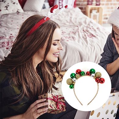 Cute Ball Shape Headband for Christmas 4.72" Diameter Gold Tone 1 Pcs
