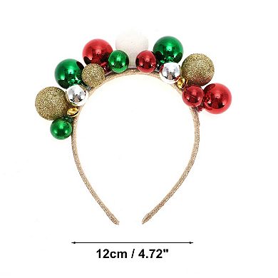Cute Ball Shape Headband for Christmas 4.72" Diameter Gold Tone 1 Pcs