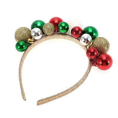 Cute Ball Shape Headband for Christmas 4.72" Diameter Gold Tone 1 Pcs