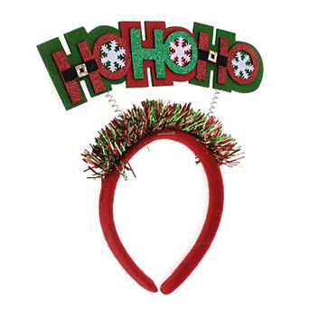 Letter Pattern Headband for Christmas 4.72" Diameter Green Red 1 pc