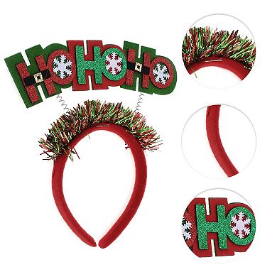 Letter Pattern Headband for Christmas 4.72" Diameter Green Red 1 Pcs