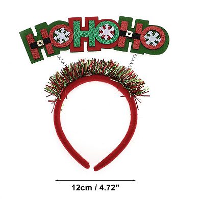 Letter Pattern Headband for Christmas 4.72" Diameter Green Red 1 Pcs