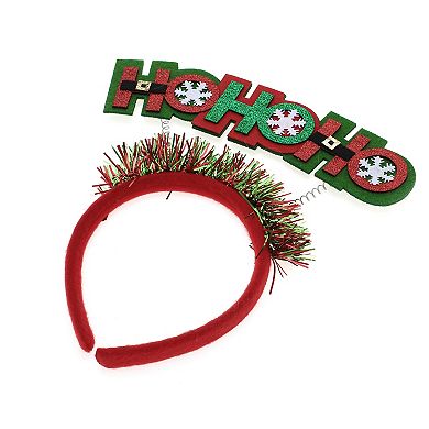 Letter Pattern Headband for Christmas 4.72" Diameter Green Red 1 Pcs