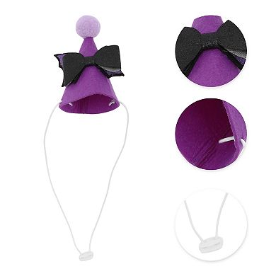 Cute Pet Headwear for Halloween 4.33"x4.33" Purple 1 Pcs