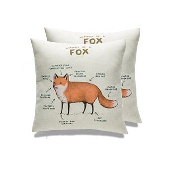 Farmhouse Animals Throw Pillow - Set Of 2