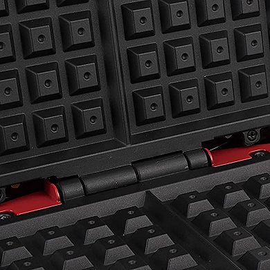 Better Chef Electric Nonstick Waffle Maker in Red