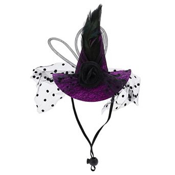 Eye-catching Pet Headwear for Halloween 5.12"x5.91" Purple 1 pc