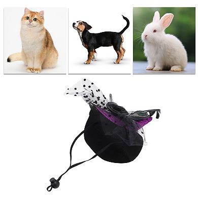 Eye-catching Pet Headwear for Halloween 5.12"x5.91" Purple 1 Pcs
