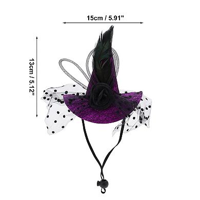 Eye-catching Pet Headwear for Halloween 5.12"x5.91" Purple 1 Pcs