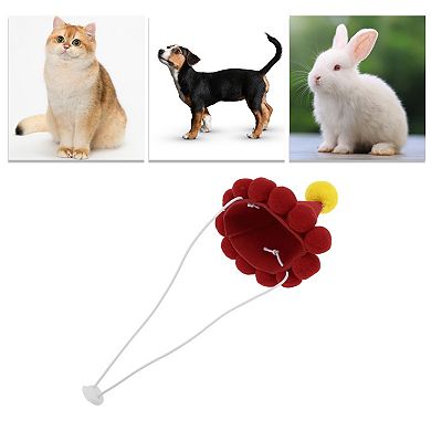 Eye-catching Pet Headwear for Christmas 4.72"x5.12" Red 1 Pcs