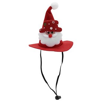 Eye-catching Pet Holiday Headdress for Christmas 5.91"x5.51" Red 1 pc