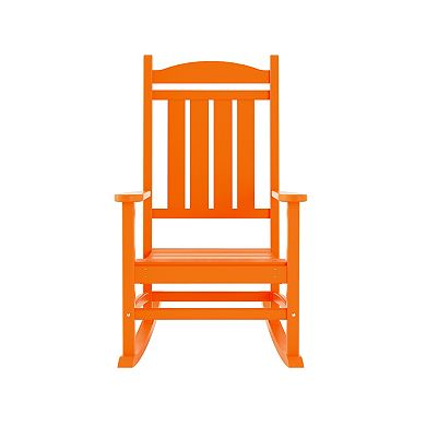 Westintrends Outdoor/patio Poly Classic Porch Rocking Chair (set Of 2)