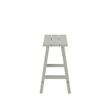 Westintrends 24" Outdoor/patio Saddle Counter Stool (set Of 2)