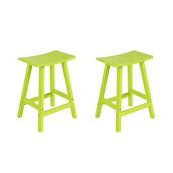 2 pc set of 24" height Outdoor / Patio Saddle bar stools