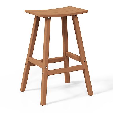 2 piece set of 29" height Outdoor / Patio Saddle bar stools