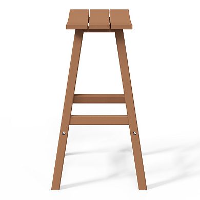 2 piece set of 29" height Outdoor / Patio Saddle bar stools