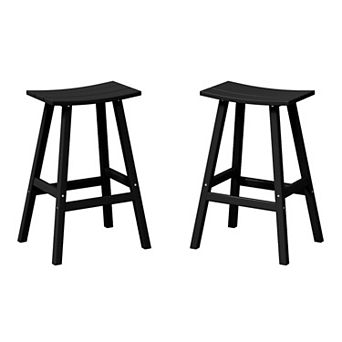 2 pc set of 29" height Outdoor / Patio Saddle bar stools
