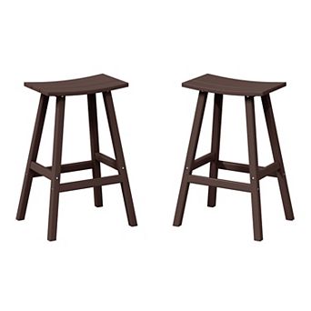 2 pc set of 29" height Outdoor / Patio Saddle bar stools