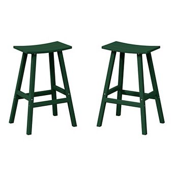 2 pc set of 29" height Outdoor / Patio Saddle bar stools