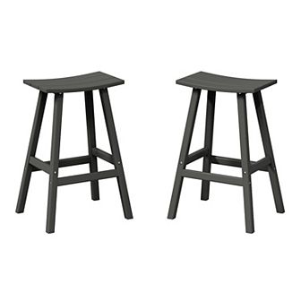 2 pc set of 29" height Outdoor / Patio Saddle bar stools