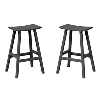 2 pc set of 29" height Outdoor / Patio Saddle bar stools