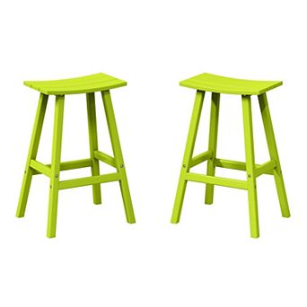 2 pc set of 29" height Outdoor / Patio Saddle bar stools