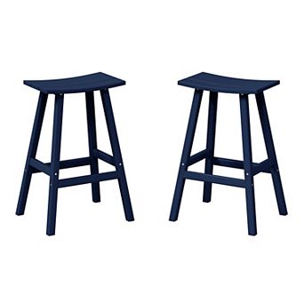 2 pc set of 29" height Outdoor / Patio Saddle bar stools