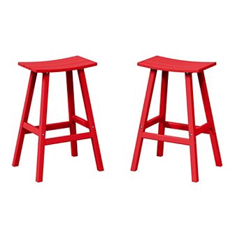 2 pc set of 29" height Outdoor / Patio Saddle bar stools