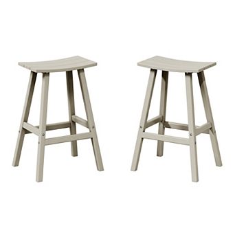 2 pc set of 29" height Outdoor / Patio Saddle bar stools