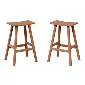 2 pc set of 29" height Outdoor / Patio Saddle bar stools
