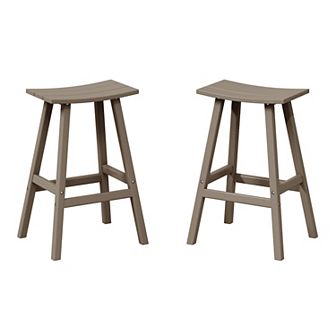2 pc set of 29" height Outdoor / Patio Saddle bar stools
