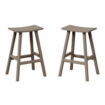 2 pc set of 29" height Outdoor / Patio Saddle bar stools
