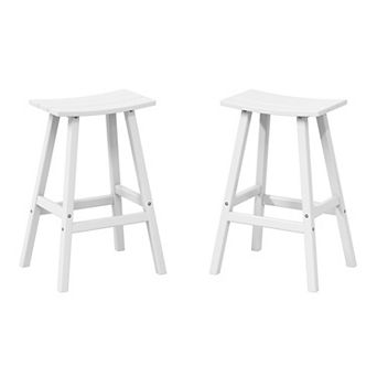 2 pc set of 29" height Outdoor / Patio Saddle bar stools