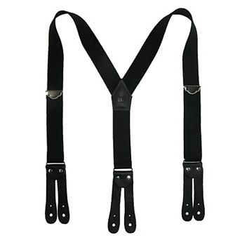 Welch Men's Elastic Button End Double Face Suspender with Bachelor Buttons