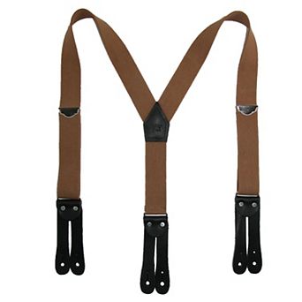 Welch Men's Elastic Button End Double Face Suspender with Bachelor Buttons