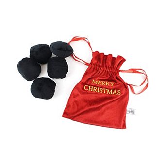 Midlee Bag of Coal Plush Christmas Dog Toy - 3"