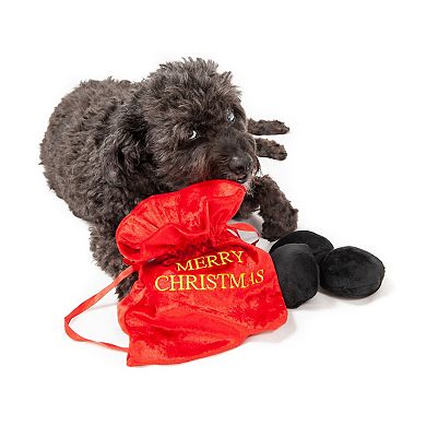 Midlee Bag of Coal Plush Christmas Dog Toy - 3"