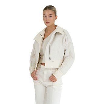 Mad Love Cropped Bomber Jacket