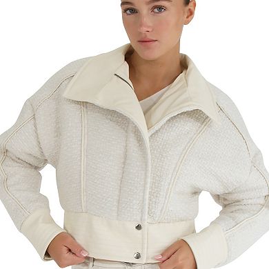 Mad Love Cropped Bomber Jacket