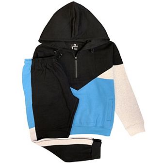 Men’s 2 pc Quarter Zip Resilience Fleece Hoodie Sweatsuit