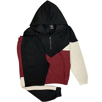 Men’s 2 pc Quarter Zip Resilience Fleece Hoodie Sweatsuit