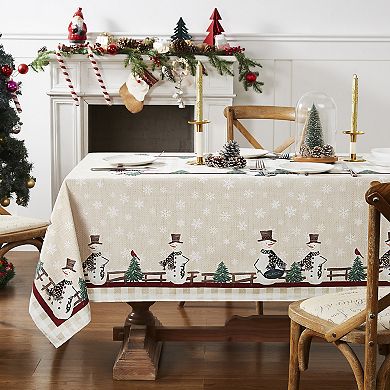 Avanti Country Snowman Tablecloth