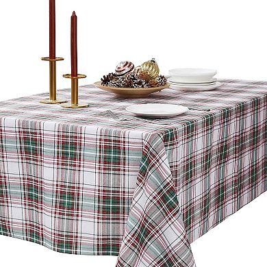 Avanti Holiday Plaid Tablecloth