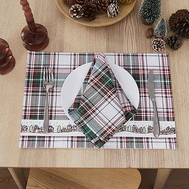 Avanti Holiday Plaid Napkins - Set of 4