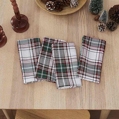 Avanti Holiday Plaid Napkins - Set of 4