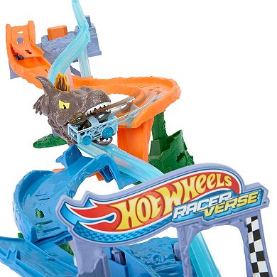 Hot Wheels Jurassic World Crash & Splash Track Set with Die-Cast Dinosaur Car