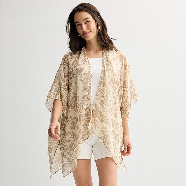 Women's Sonoma Goods For Life® Paisley Crochet Back Topper - Brown